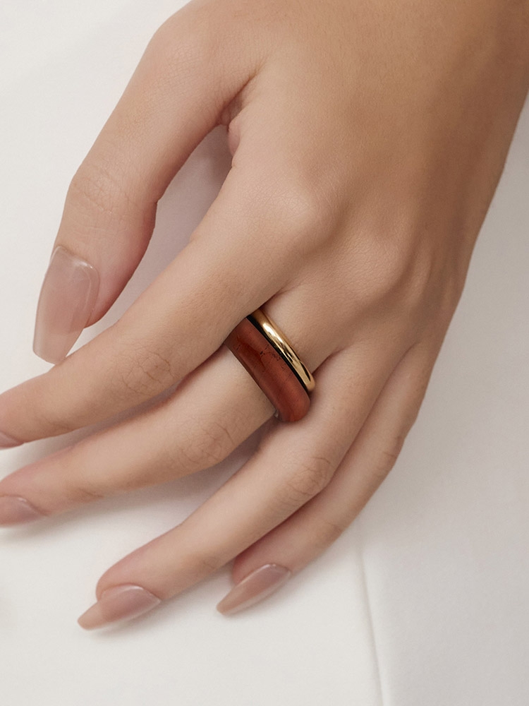 [SET] WFN005 Layered Two Colors Ring set