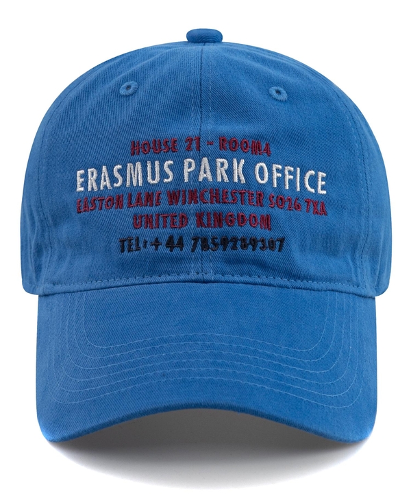 ERASMUS PARK OFFICE 코튼 피치 볼캡-블루