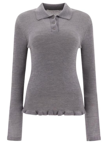 [해외배송] 24FW 세실리아 반센 긴팔 티셔츠 3 24KNI50004ODA TOP GREY MELANGE Grey