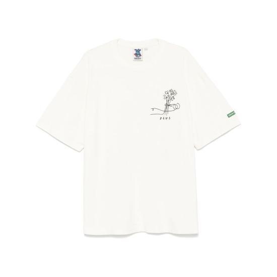 [해외배송] 24FW 데우스 반팔 티셔츠 DMF241711B HAUNTOLOGY WHITE