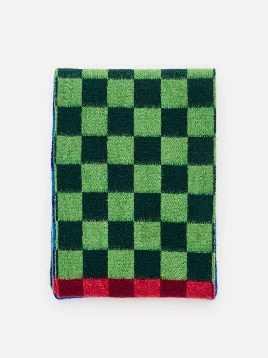 [해외배송] 24FW 하울린 머플러 스카프 COSMICCHECKSCARF FOREST Green