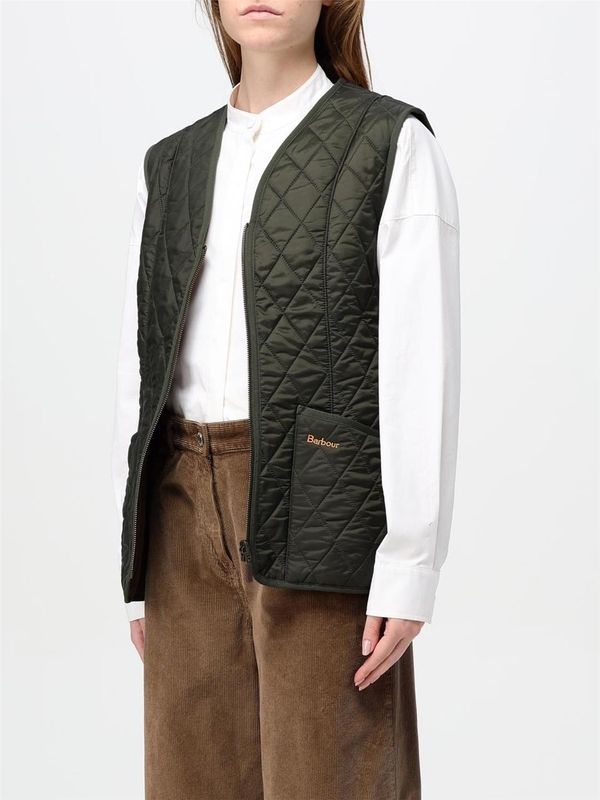 바버 FW24 Barbour Quilted Nylon Vest LLI0003 OL71 Green