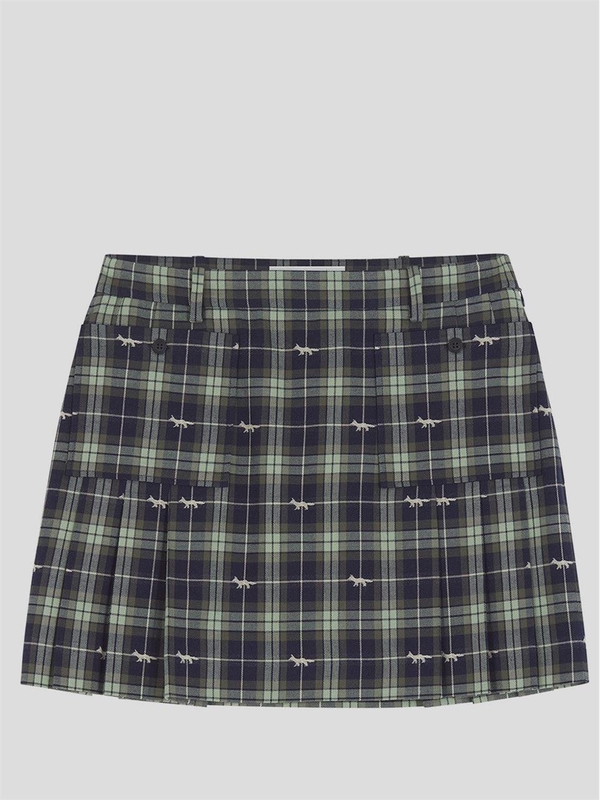 메종 키츠네 FW24 Maison Kitsune Skirt NW01504WW0118B482 Navyashtree