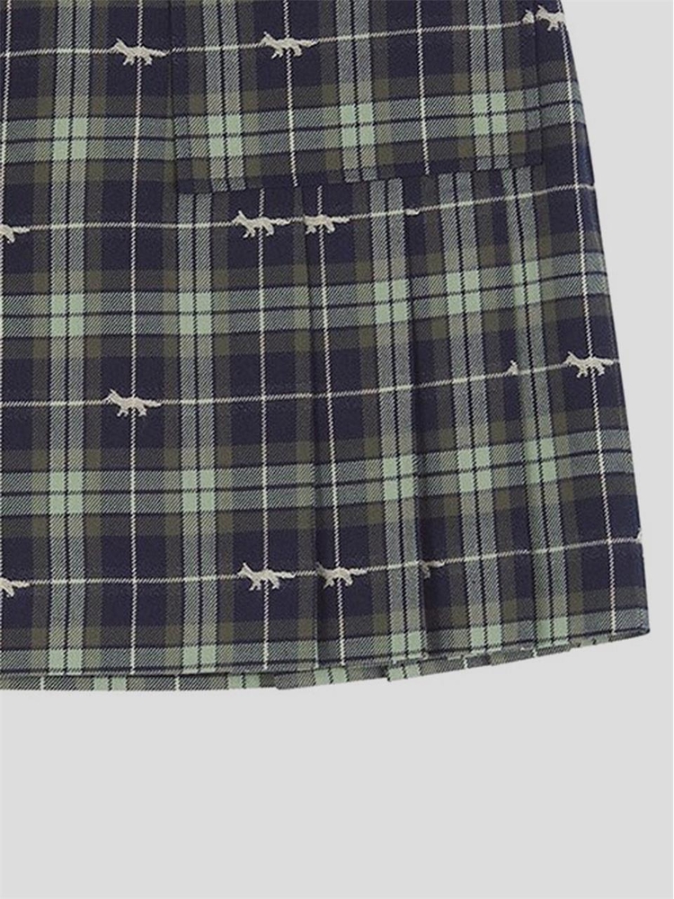 메종 키츠네 FW24 Maison Kitsune Skirt NW01504WW0118B482 Navyashtree