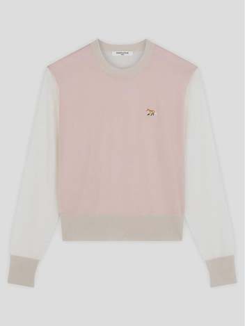 메종 키츠네 FW24 Maison Kitsune Knit MW00808KT1036P628 Pasturerose