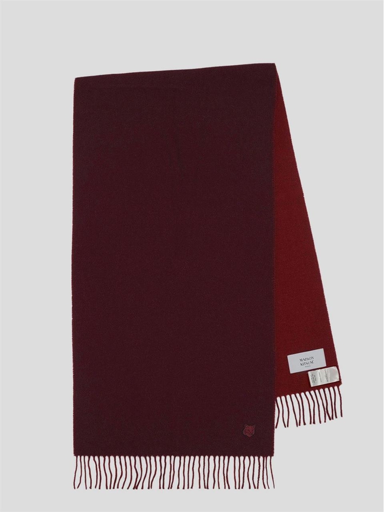 메종 키츠네 FW24 Maison Kitsune Scarf NM06201WA0018P677 Redstar