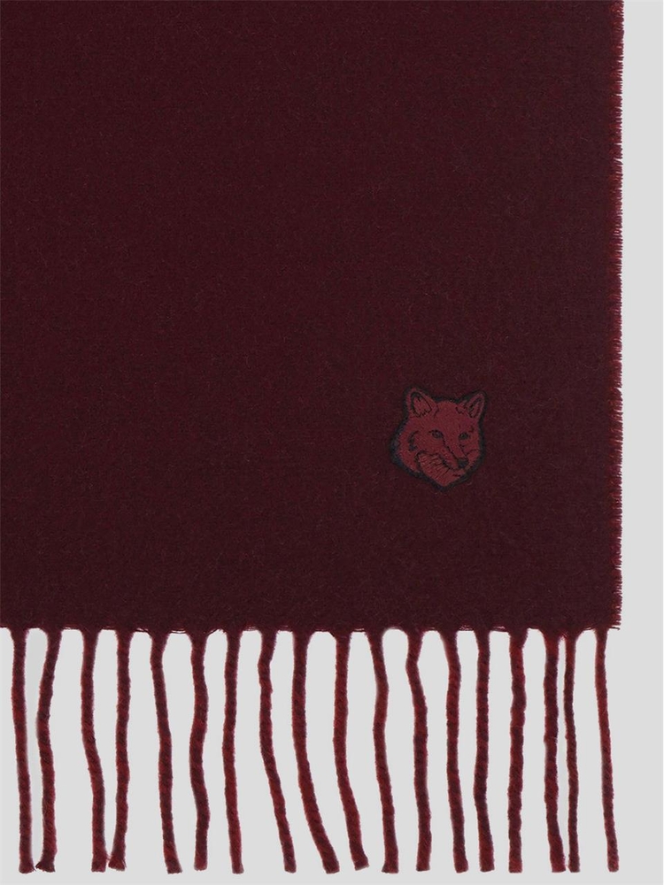 메종 키츠네 FW24 Maison Kitsune Scarf NM06201WA0018P677 Redstar