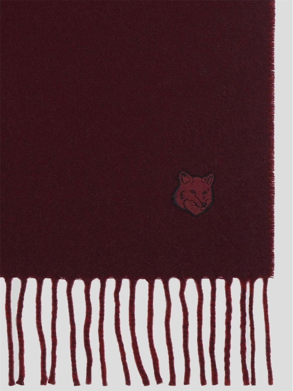 메종 키츠네 FW24 Maison Kitsune Scarf NM06201WA0018P677 Redstar