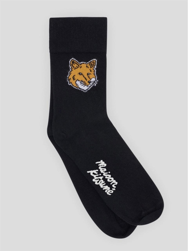 메종 키츠네 FW24 Maison Kitsune Sock MM06401KT0010P199 Black