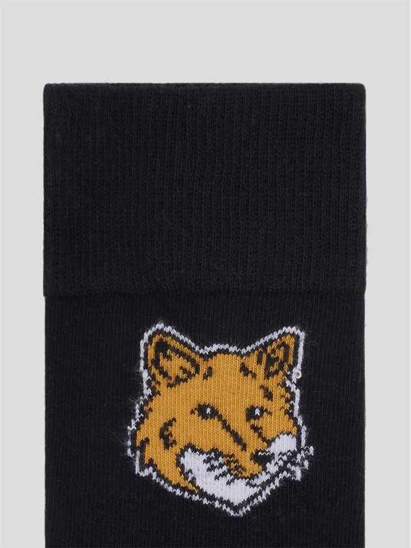 메종 키츠네 FW24 Maison Kitsune Sock MM06401KT0010P199 Black