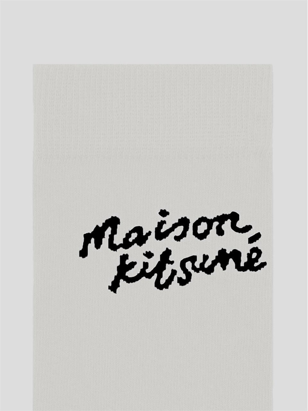 메종 키츠네 FW24 Maison Kitsune Sock MM06424KT0014P100 White