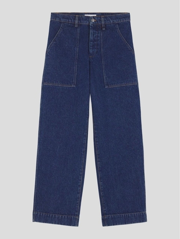 메종 키츠네 FW24 Maison Kitsune Jeans NM01108WW5023P471 Washedindigo