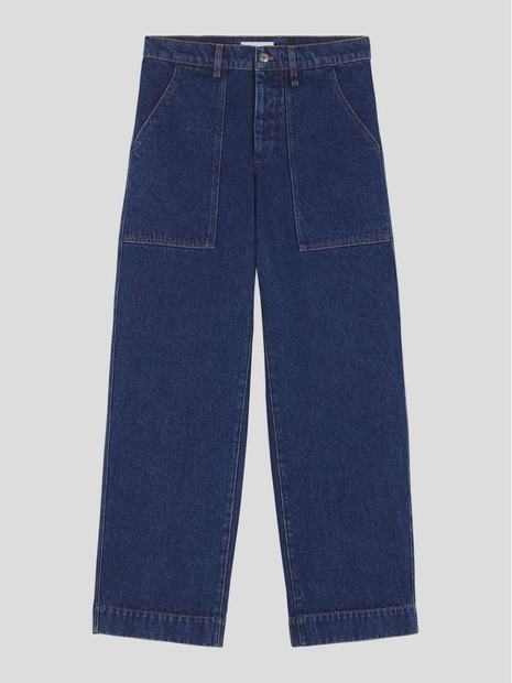 메종 키츠네 FW24 Maison Kitsune Jeans NM01108WW5023P471 Washedindigo