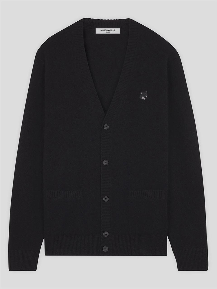 메종 키츠네 FW24 Maison Kitsune Cardigan NM00506KT1006P199 Black