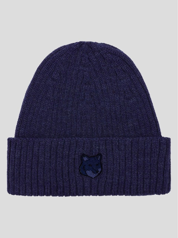 메종 키츠네 FW24 Maison Kitsune Beanie MM06111KT1022P491 Navyblue