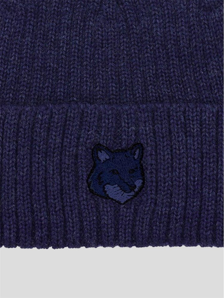 메종 키츠네 FW24 Maison Kitsune Beanie MM06111KT1022P491 Navyblue