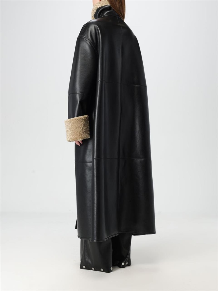 나누슈카 FW24 Nanushka Womens Coat NW24FWOW38370 CORNSTALK/BLACK Black