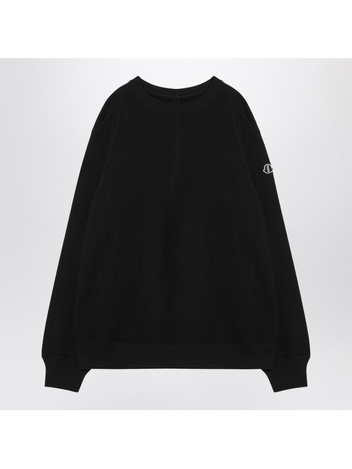 몽클레르 X 릭오웬스 FW24 Moncler + Rick Owens Black jersey crew-neck sweatshirt MU02D8G01M4435 Black