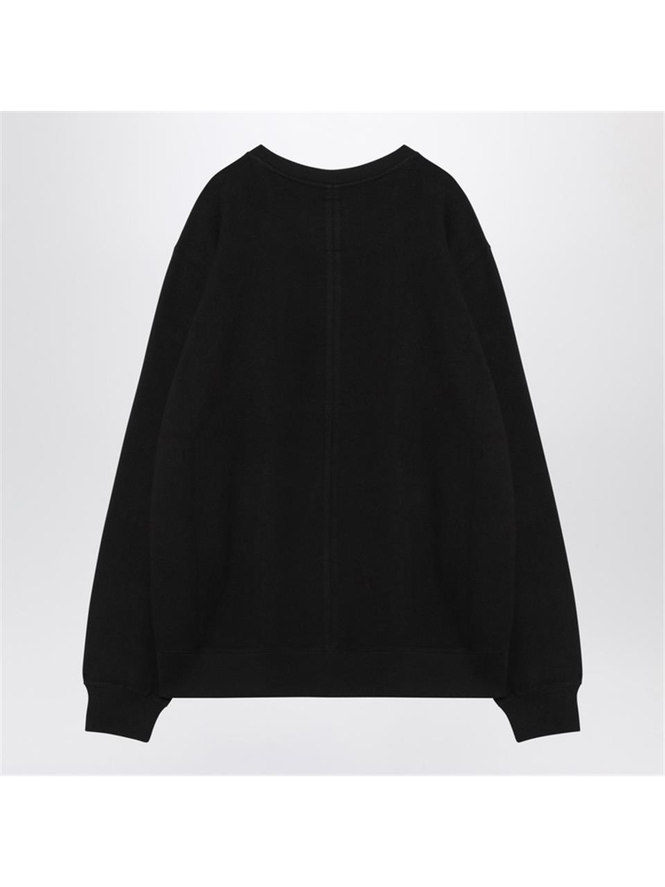 몽클레르 X 릭오웬스 FW24 Moncler + Rick Owens Black jersey crew-neck sweatshirt MU02D8G01M4435 Black