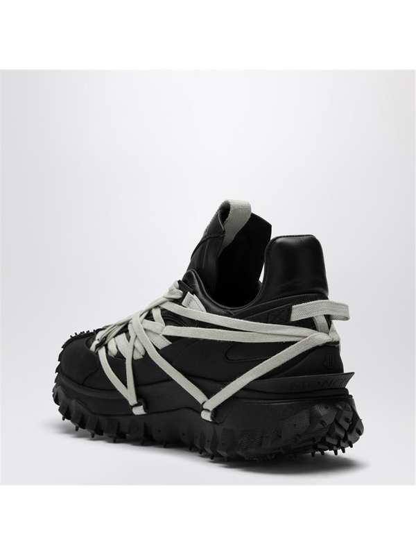 몽클레르 X 릭오웬스 FW24 Moncler + Rick Owens Black Trailgrip trainer with extra-long laces MU02D4M10M4321 Black