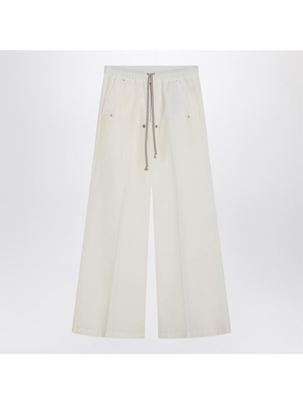 몽클레르 X 릭오웬스 FW24 Moncler + Rick Owens Wide Bela trousers in white cotton poplin MU02D2A02M4431 White