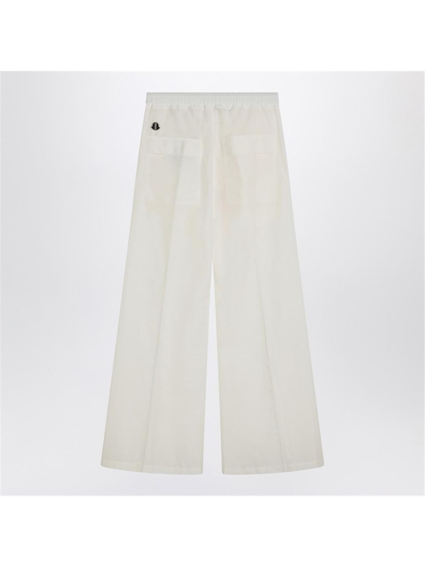 몽클레르 X 릭오웬스 FW24 Moncler + Rick Owens Wide Bela trousers in white cotton poplin MU02D2A02M4431 White