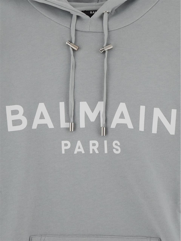 발망 FW24 Balmain Hoodie DH1JR002BB65YHG Grisblanc