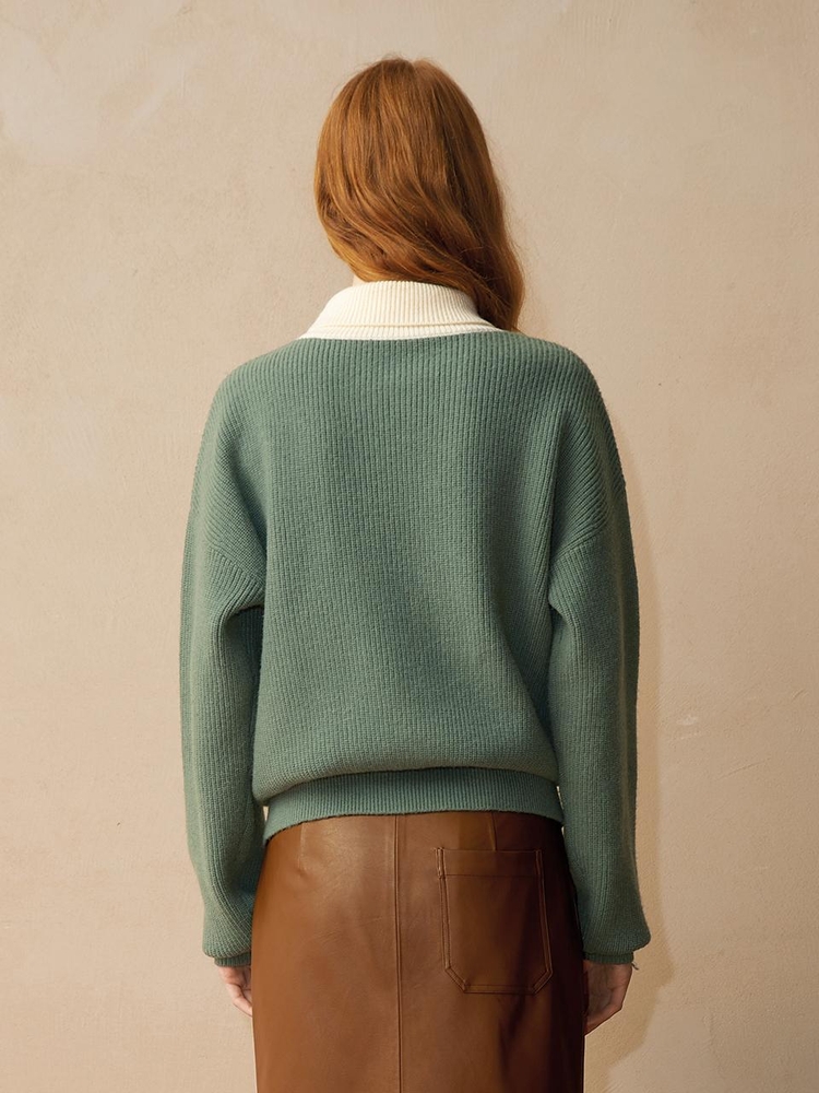 BA_Turtleneck point knit sweater