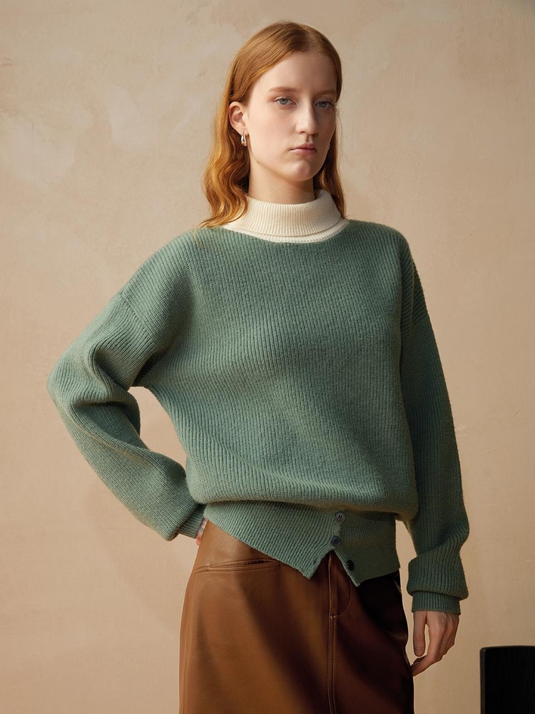 BA_Turtleneck point knit sweater