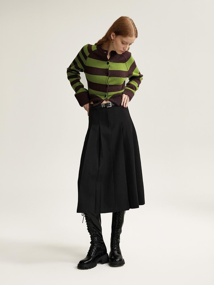 11/29 예약배송 BA_Temperament pleated skirt_2color