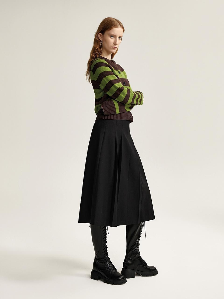 11/29 예약배송 BA_Temperament pleated skirt_2color