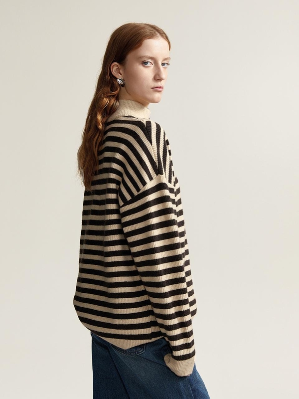 BA_Vintage striped wool knit sweater