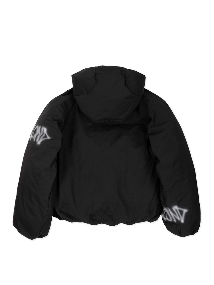 BBD Graffiti Logo Hidden Cuff Puffer Jacket (Black)