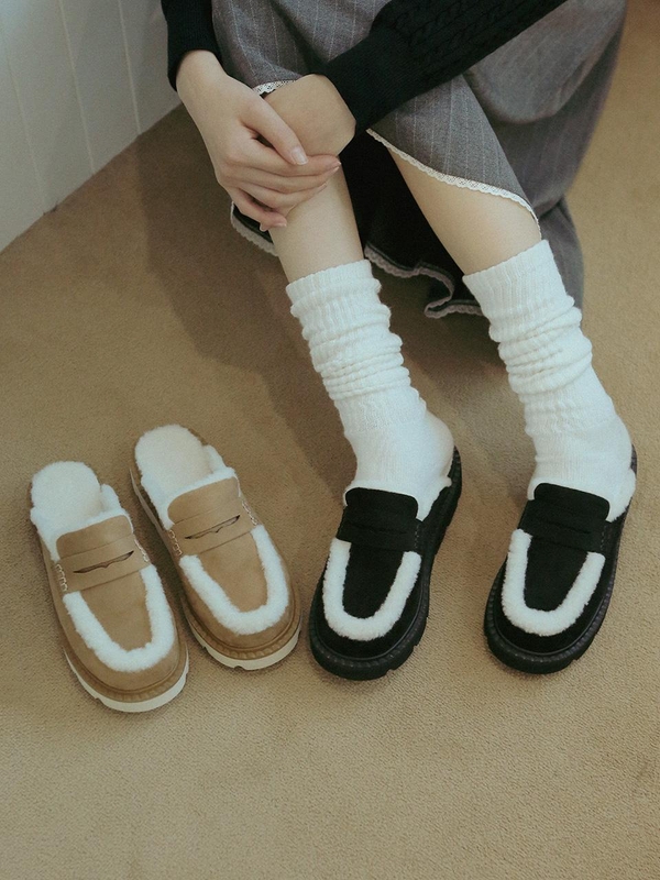 ljh5011 Platform basic fur slipper _ 2colors