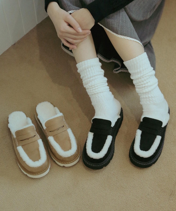 ljh5011 Platform basic fur slipper _ 2colors