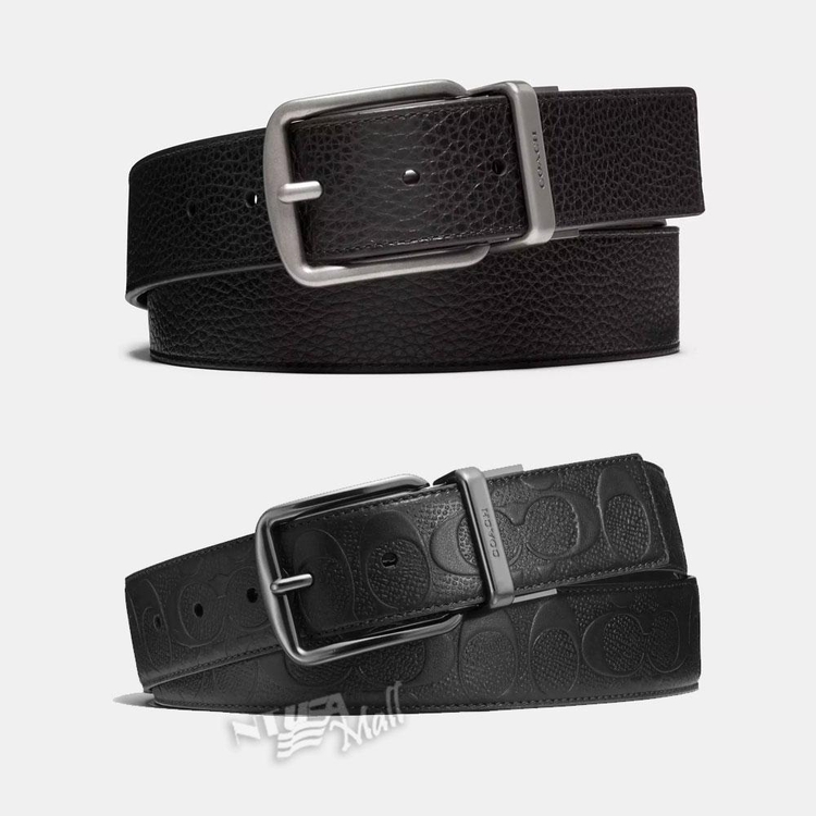 코치 하네스 버클 컷 투 사이즈 양면 벨트 2컬러 COACH HARNESS BUCKLE CUT TO SIZE REVERSIBLE BELT 38 MM