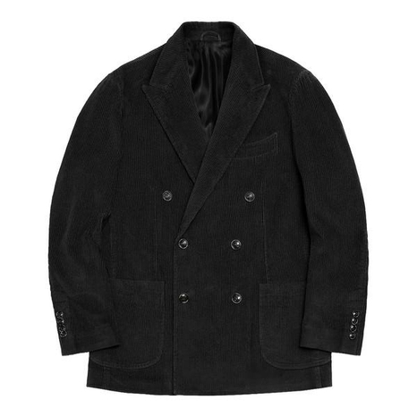 6B Corduroy Washed Double Jacket (Black)