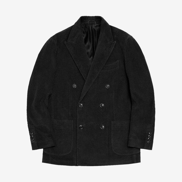 6B Corduroy Washed Double Jacket (Black)