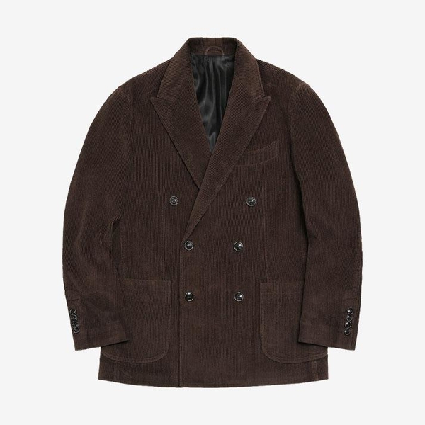 6B Corduroy Washed Double Jacket (Brown)