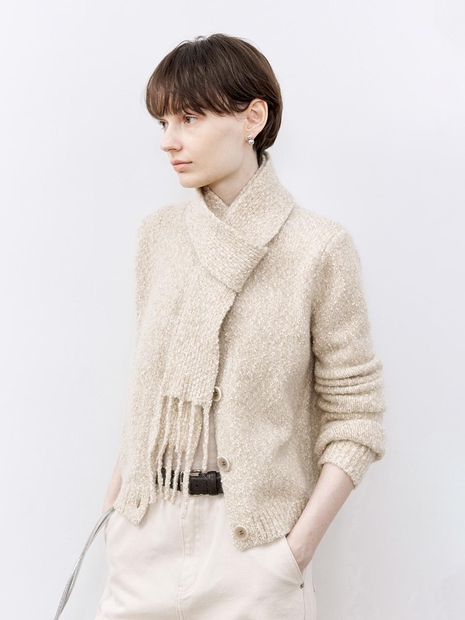 TG_Tassel point knit muffler_2color