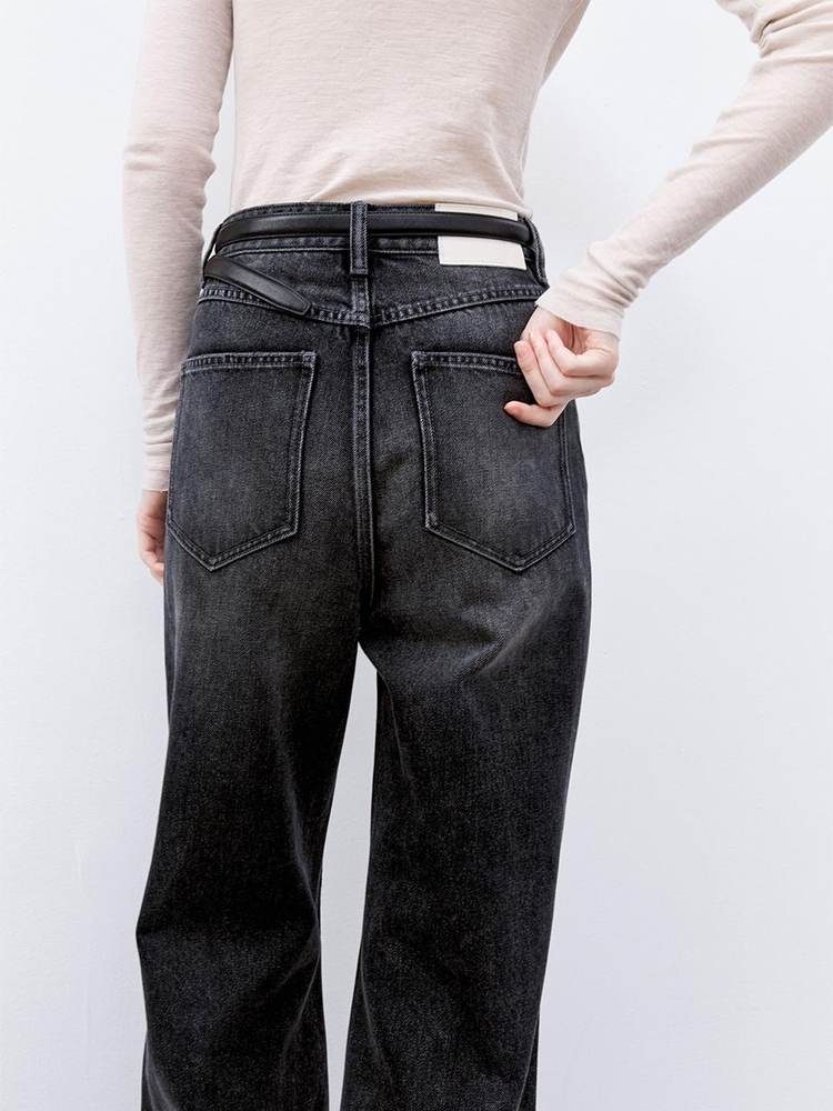 TG_Washed black flared pants