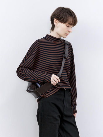 TG_Striped half neck top_3color