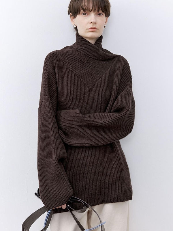 TG_Cross turtleneck knit top_2color