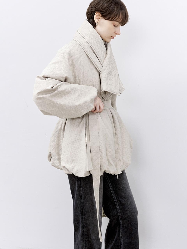 TG_Jacquard puff down jacket_2color