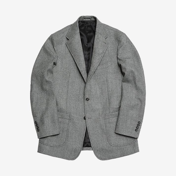 410 Glen Check Wool Jacket (Gray)