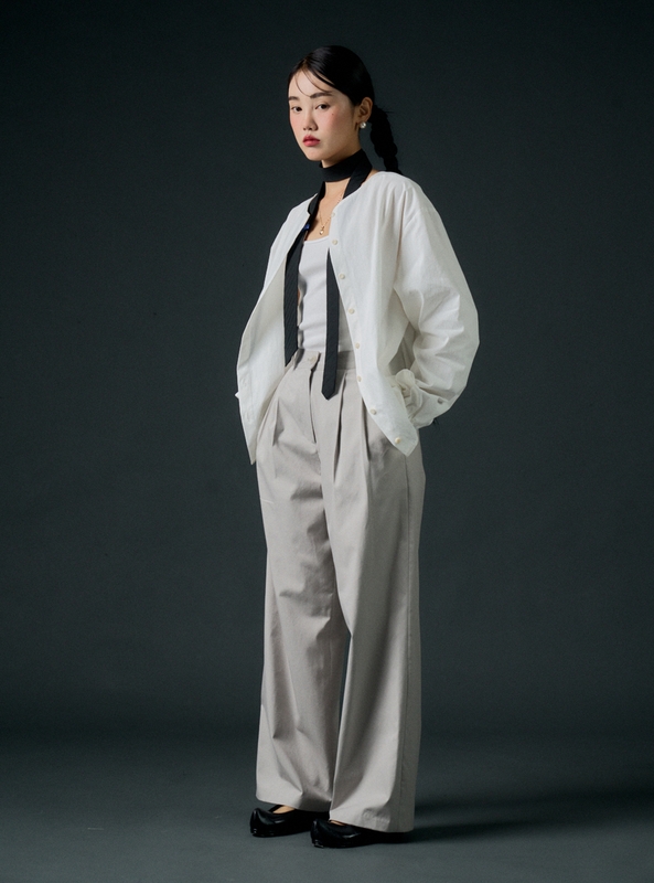 Ordinary wide pants (grey)