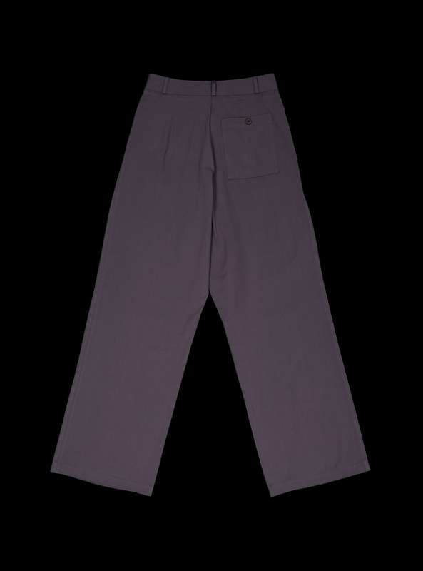 Ordinary wide pants (charcoal)