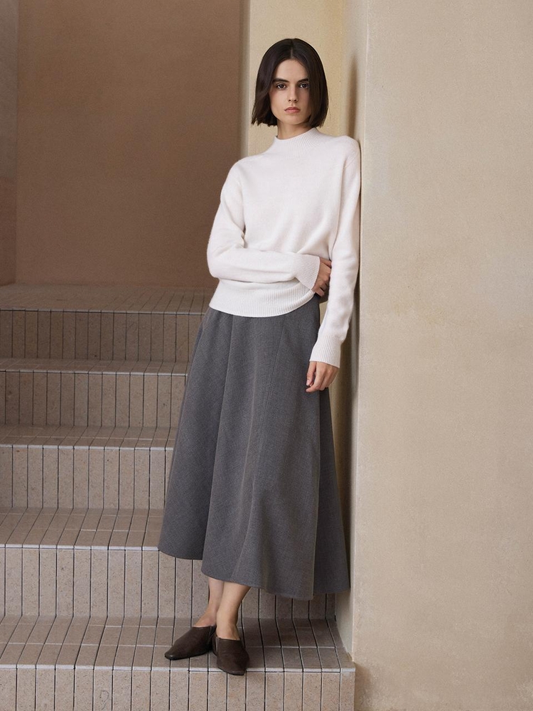 YY_Commuter gray umbrella skirt