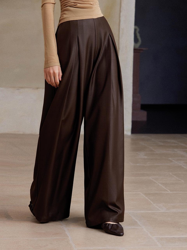 YY_Wide-leg drape pants