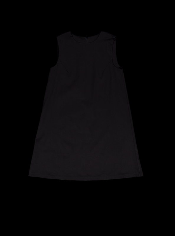 Pinny layered dress (black)